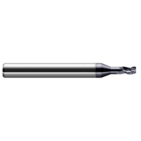 Miniature End Mill - 3 Flute - Corner Radius, 0.1250" (1/8)